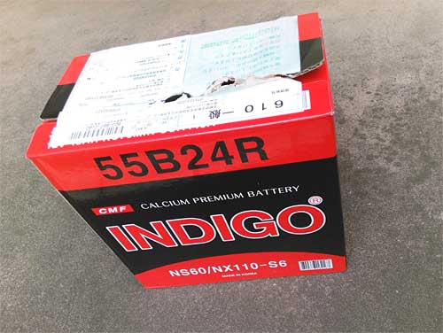 カーバッテリー　INDIGO（インディゴ）　韓国製　が格安で買える